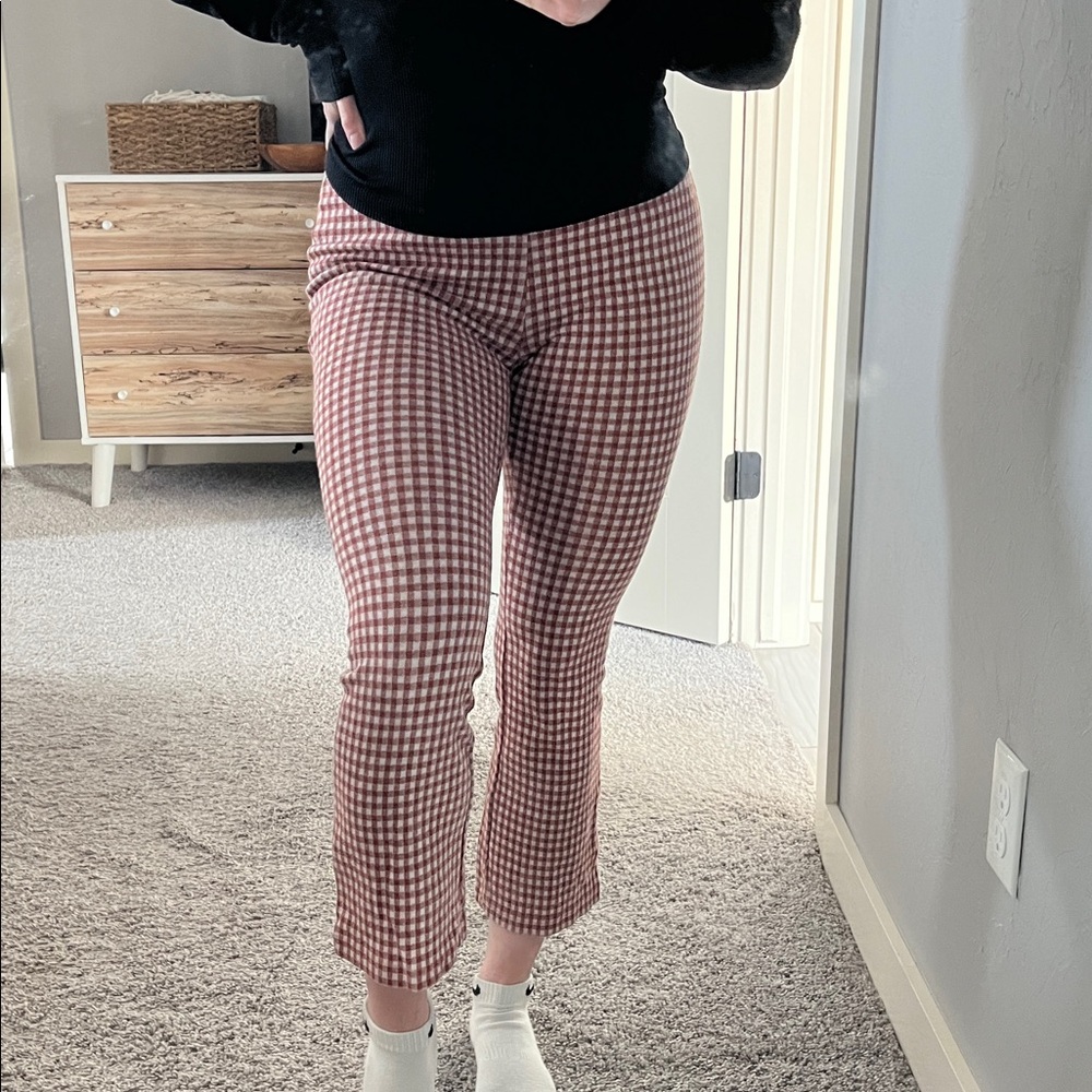 Rust Gingham Pants - image 1
